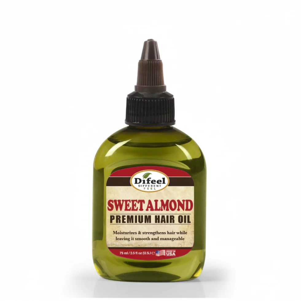 Difeel Sweet Almond Premium Hair Oil 2.5oz | Nourish, Strengthen & Growth