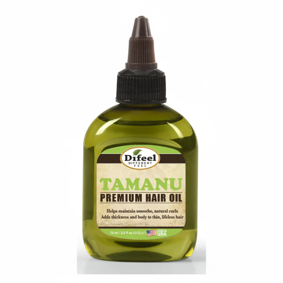 Difeel Tamanu Hair Oil 2.5oz | Natural Scalp & Hair Nourishing Oil
