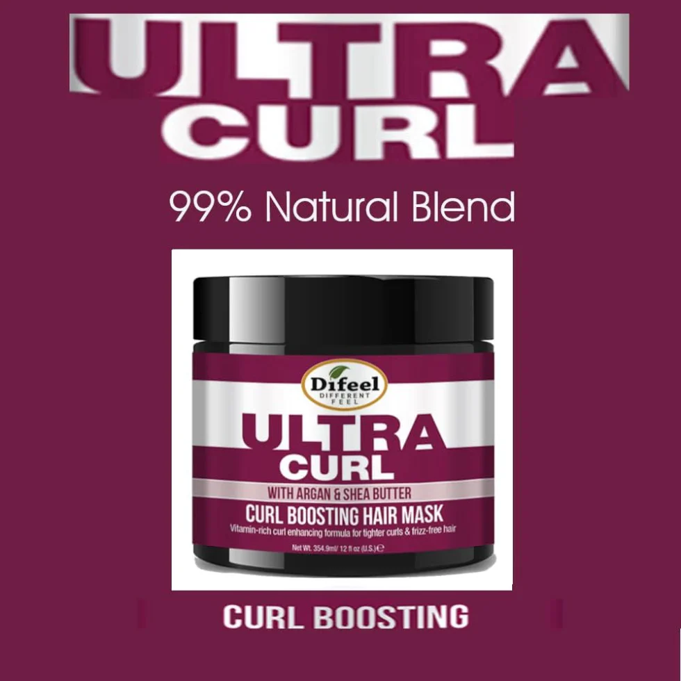 Difeel Ultra Curl Hair Mask 12oz | Curl Boost for Curly, Kinky & Wavy Hair - Image 2