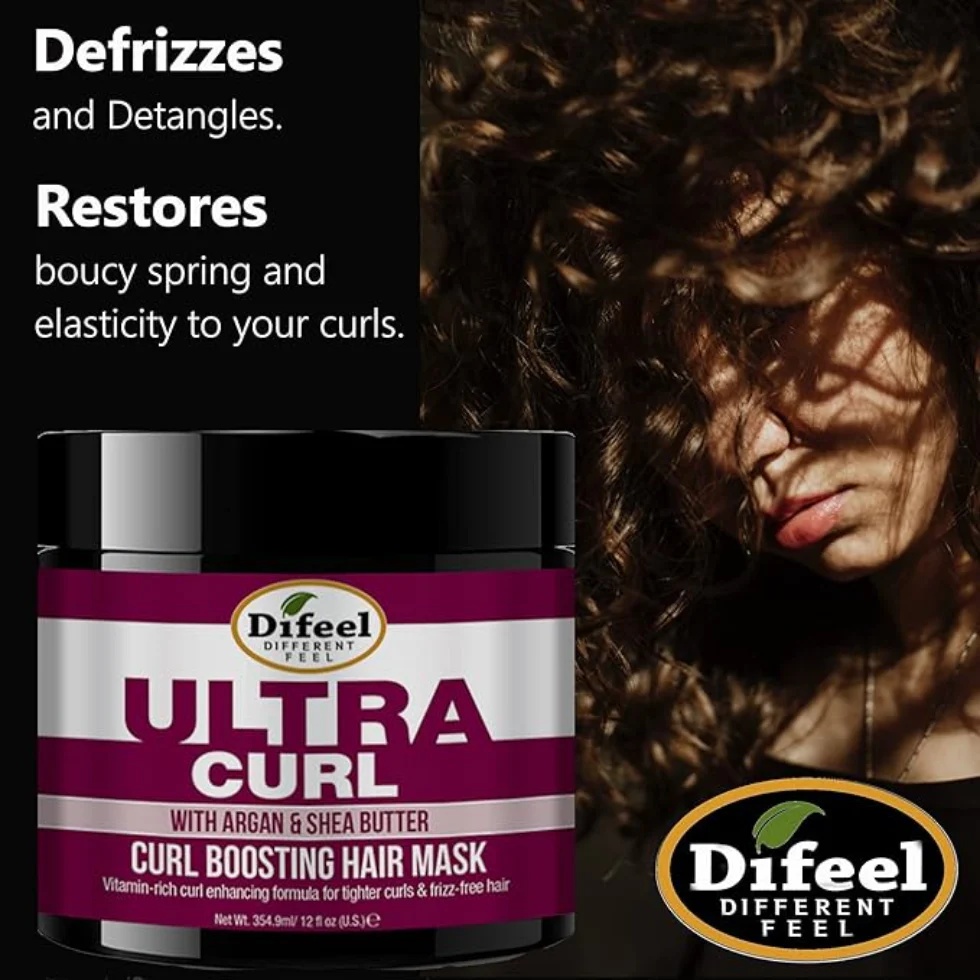 Difeel Ultra Curl Hair Mask 12oz | Curl Boost for Curly, Kinky & Wavy Hair - Image 3