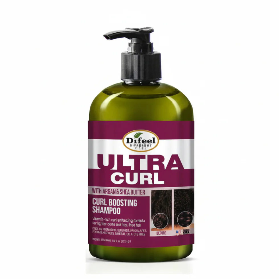 Difeel Ultra Curl Shampoo 354.9ml | Argan & Shea Butter Curl Boost & Moisture