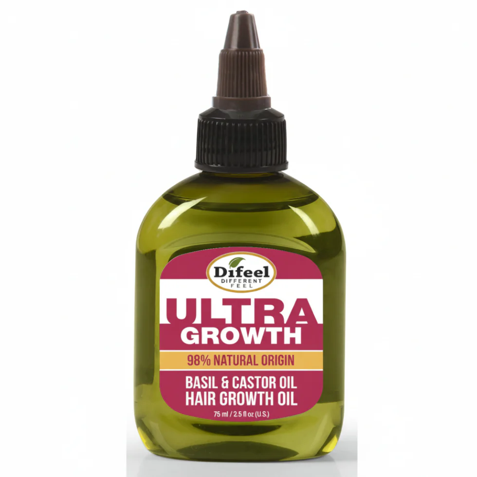 Difeel Ultra Growth Basil & Castor Hair Oil 2.5oz | Growth & Strength Oil