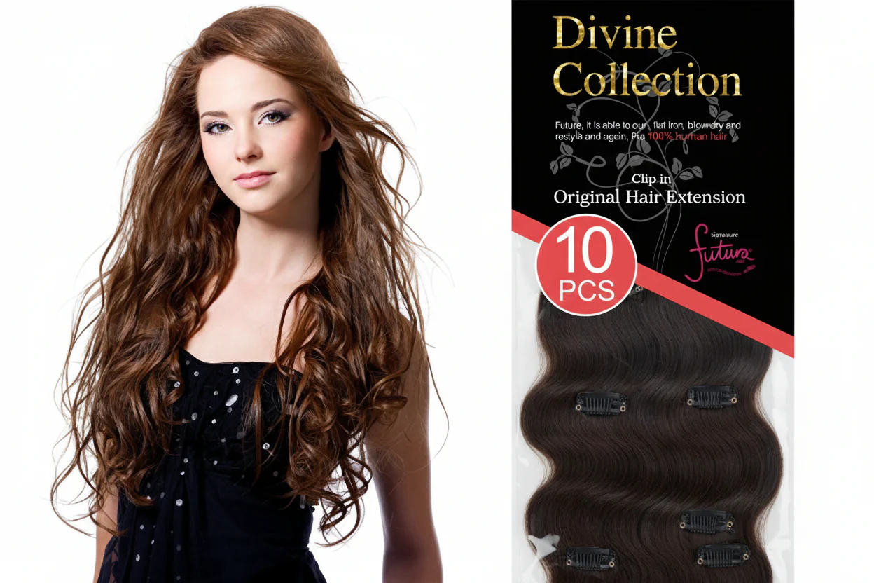 Divine Collection HH Clip In Extensions - 10 Pieces