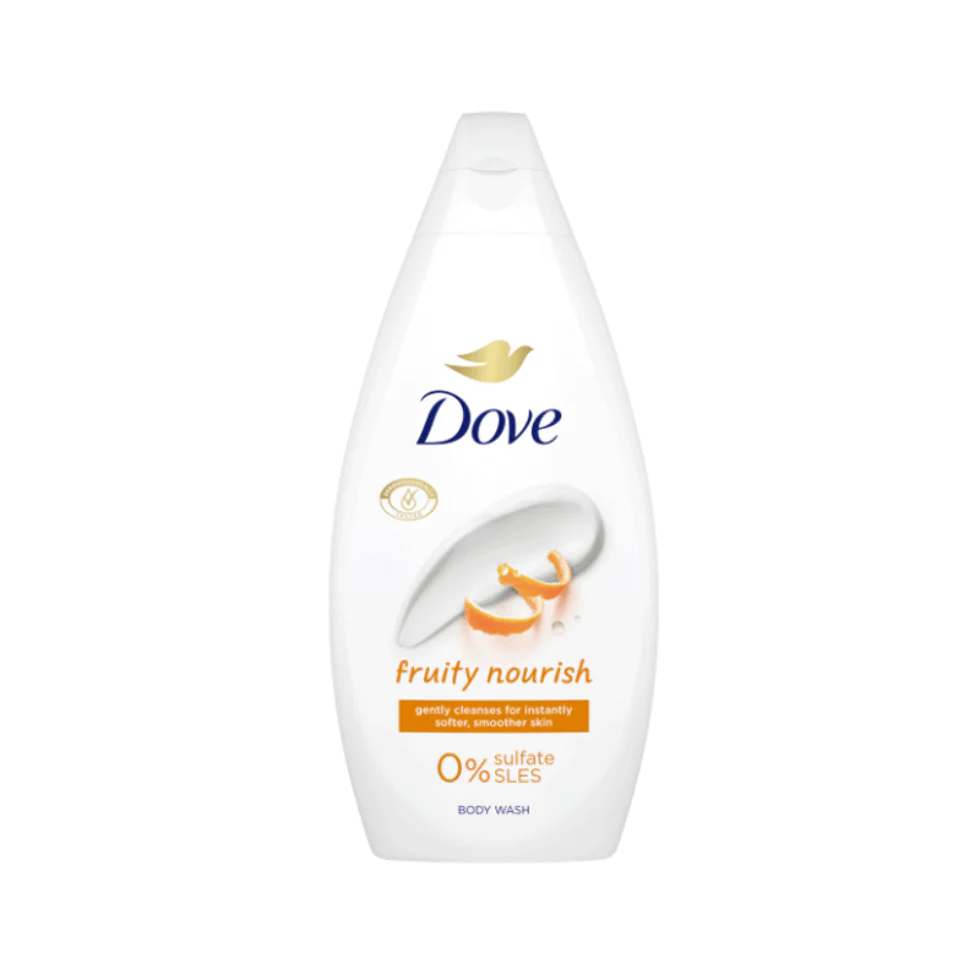 Dove Fruity Nourish Body Wash 450ml | Hydrating Vegan Shower Gel for Soft Skin