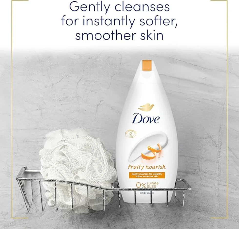 Dove Fruity Nourish Body Wash 450ml | Hydrating Vegan Shower Gel for Soft Skin - Image 3