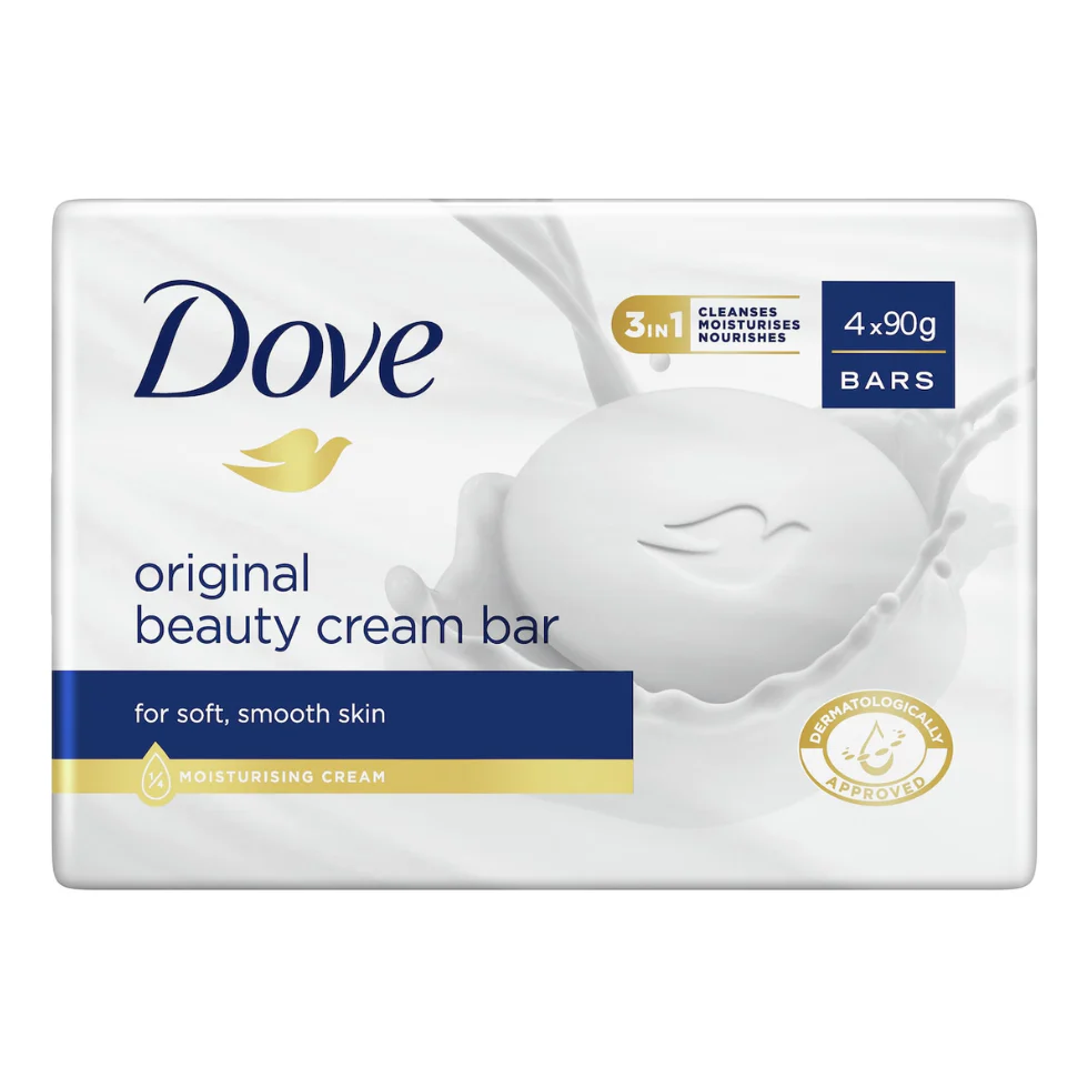 Dove Beauty Cream Bar 4x90g | 3 In 1 Cleanses, Moisturises, Nourishes