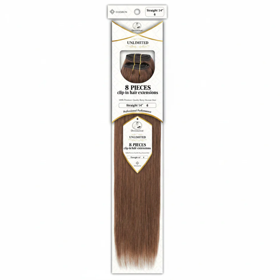 ✨ Dressmaker Unlimited 8PCS Clip-In Human Hair Extensions Straight 14–22” - Image 9