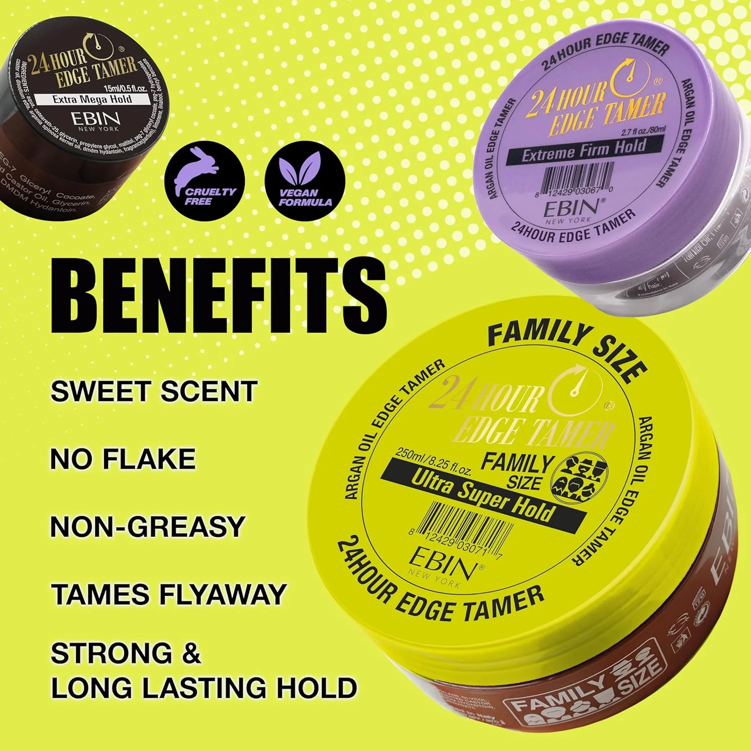 EBIN 24 Hour Edge Tamer Ultra Extra Mega Hold | 80ml & 120ml - Image 7