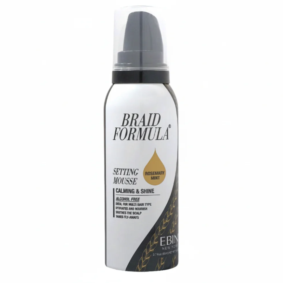 EBIN Braid Formula Setting Mousse Rosemary Mint 80ml | Calming & Shine Braids