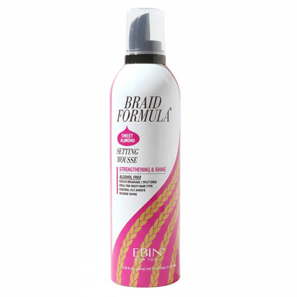 EBIN Braid Formula Setting Mousse 354ml | Strengthen & Shine Frizz-Free Braids