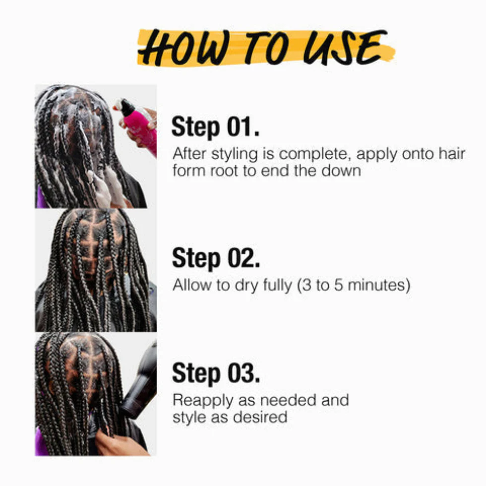 EBIN Braid Formula Strengthening & Shine Setting Mousse 80ml | Sweet Almond Oil - Image 3