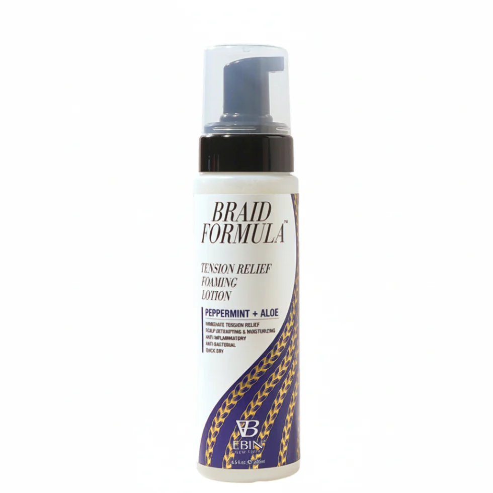 EBIN Braid Formula Tension Relief Foaming Lotion 250ml | Peppermint & Aloe