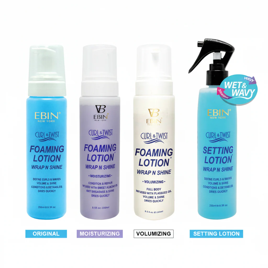 Ebin Curl & Twist Foaming Lotion Wrap ’N’ Shine 250ml | Moisture & Hold