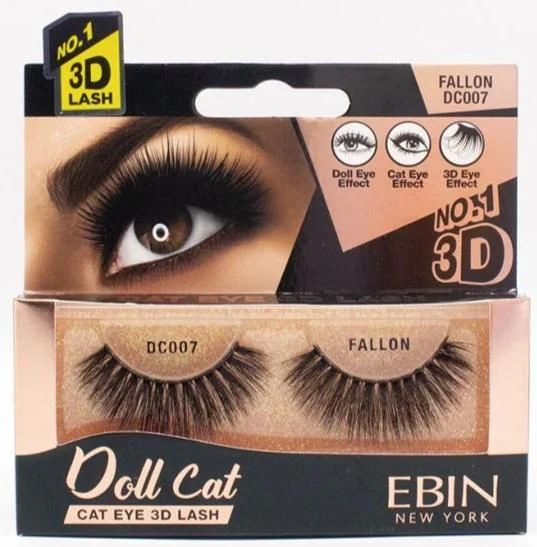 Ebin New York Doll Cat 3D Lashes | DC001–DC007 | Featherlight Doll-Like Lashes - Image 3