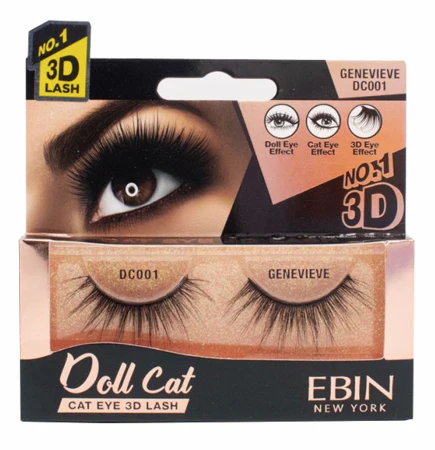 Ebin New York Doll Cat 3D Lashes | DC001–DC007 | Featherlight Doll-Like Lashes - Image 5
