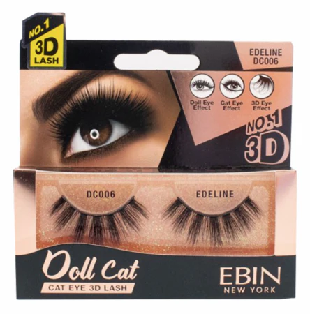 Ebin New York Doll Cat 3D Lashes | DC001–DC007 | Featherlight Doll-Like Lashes - Image 7