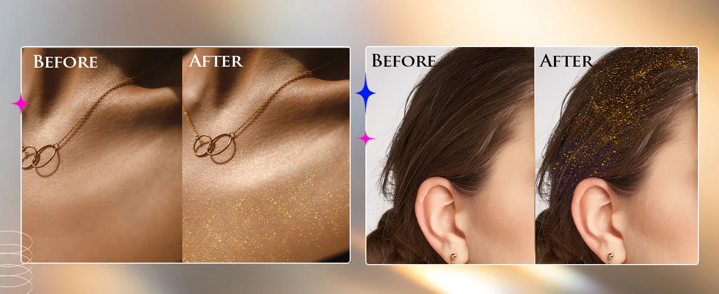 EBIN Secret of Pharaoh Hair & Body Glitter Mist 70ml | Platinum Diamond - Image 6