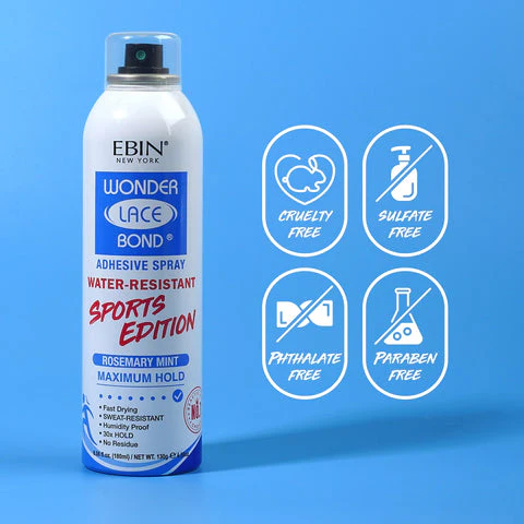Ebin Wonder Lace Bond Adhesive Spray Sports Edition 180ml | Maximum Hold - Image 4