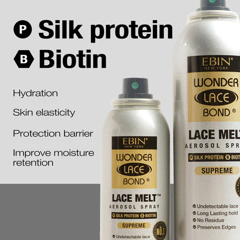 EBIN Wonder Lace Bond Lace Melt Spray Silk Protein 80ml - Image 2