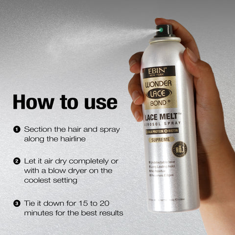 EBIN Wonder Lace Bond Lace Melt Spray Silk Protein 80ml - Image 3