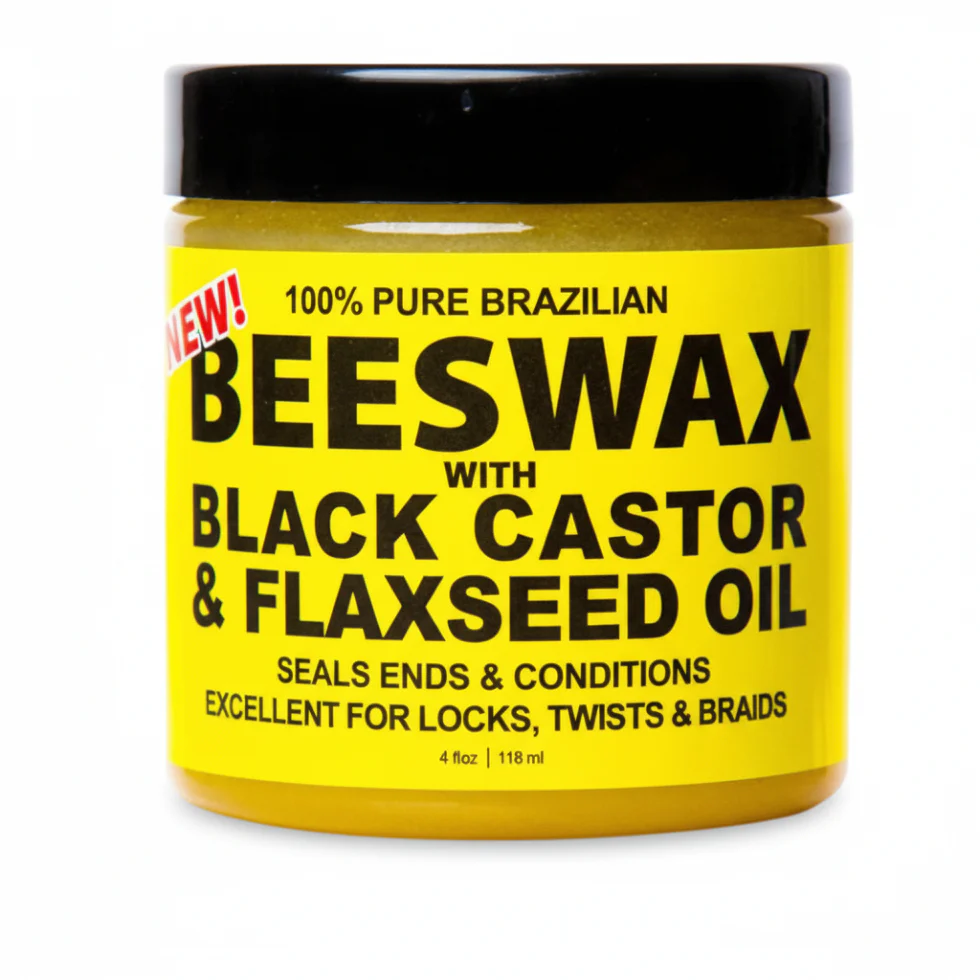 Eco Beeswax 118ml Black Castor & Flaxseed Oil | Strong Hold Hair Styling Wax