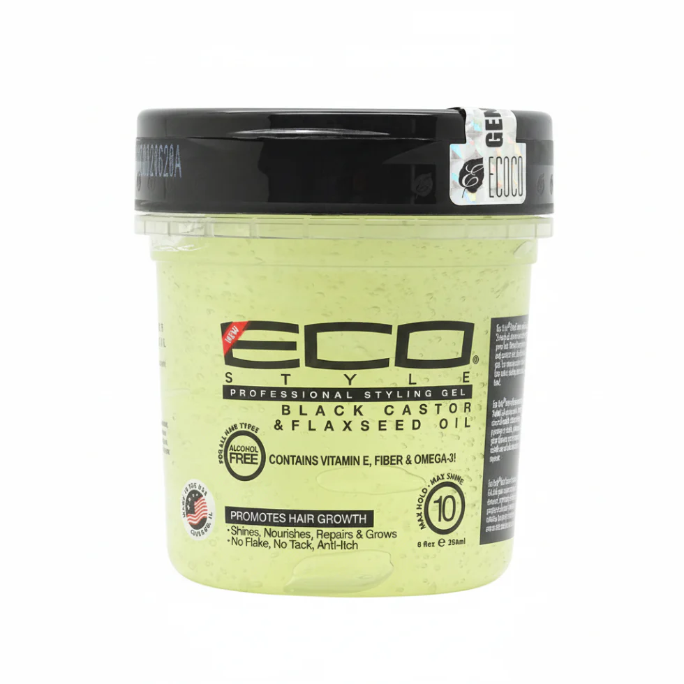 Eco Styler Black Castor & Flaxseed Gel 236ml | Repair Growth Shine Styling