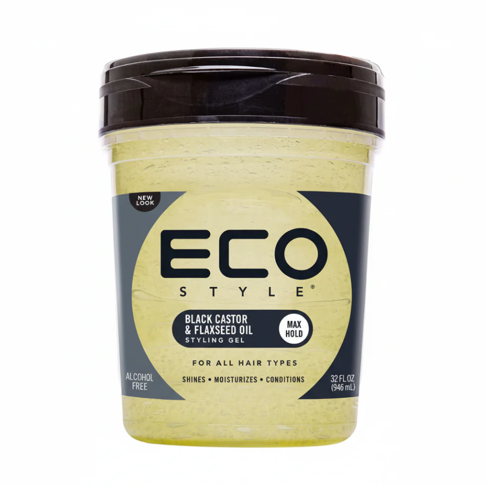 Eco Style Black Castor & Flaxseed Oil Gel 946ml | Repair, Growth & Shine