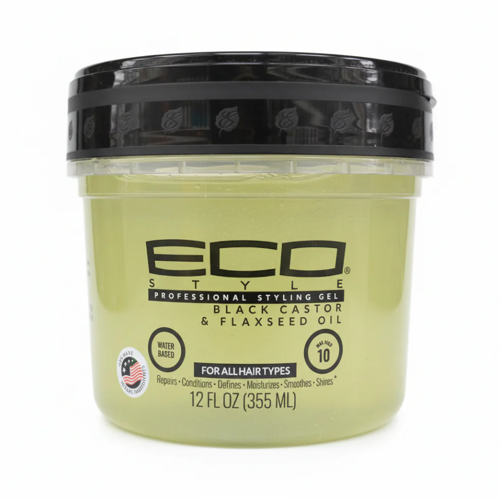 Eco Style Black Castor & Flaxseed Gel 236ml | Repair, Growth & Shine Hold