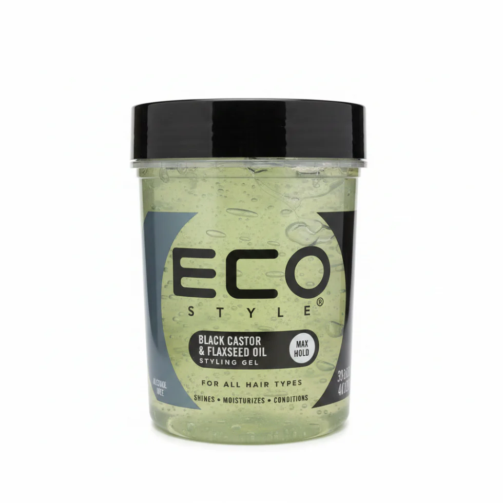 Eco Style Black Castor & Flaxseed Oil Gel | Max Hold, Repair & Shine