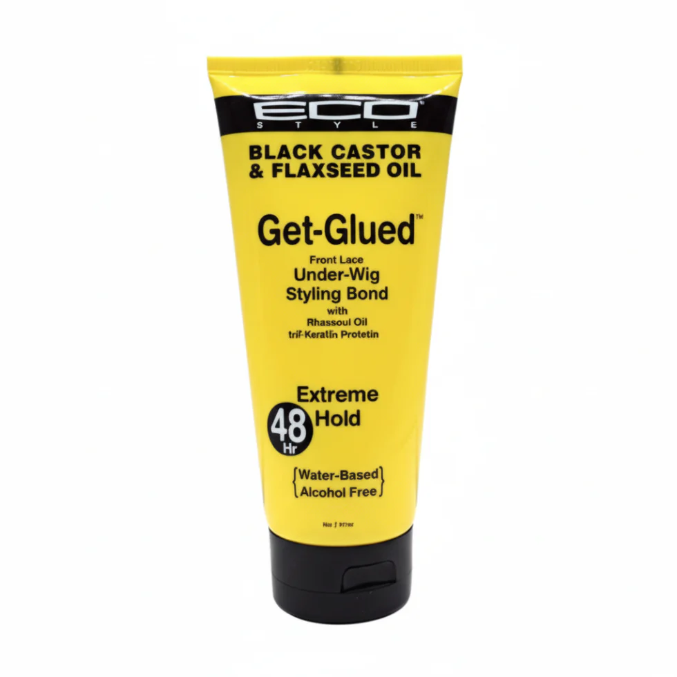 Eco Style Get Glued Gel 177ml | Black Castor Flaxseed Extreme Hold Styling