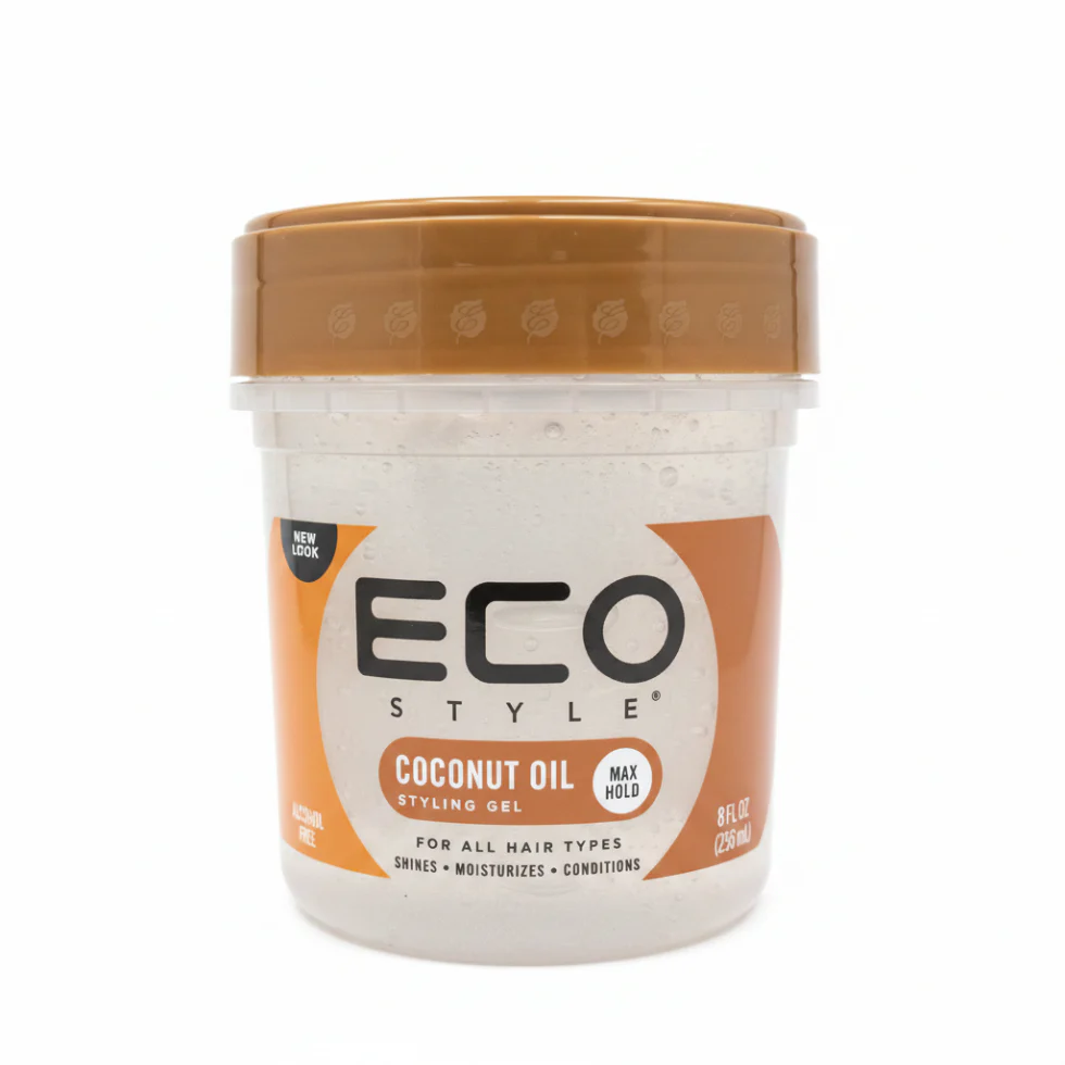 Eco Style Coconut Oil Styling Gel 236ml | Max Hold, Shine & Moisture Care