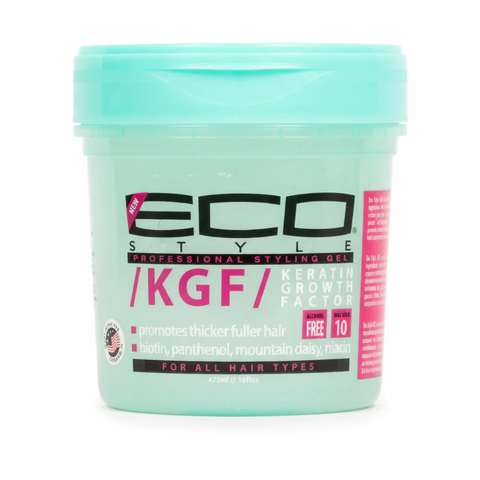 Eco Style KGF Styling Gel 473ml | Keratin Growth Factor Nourish, Hold & Shine