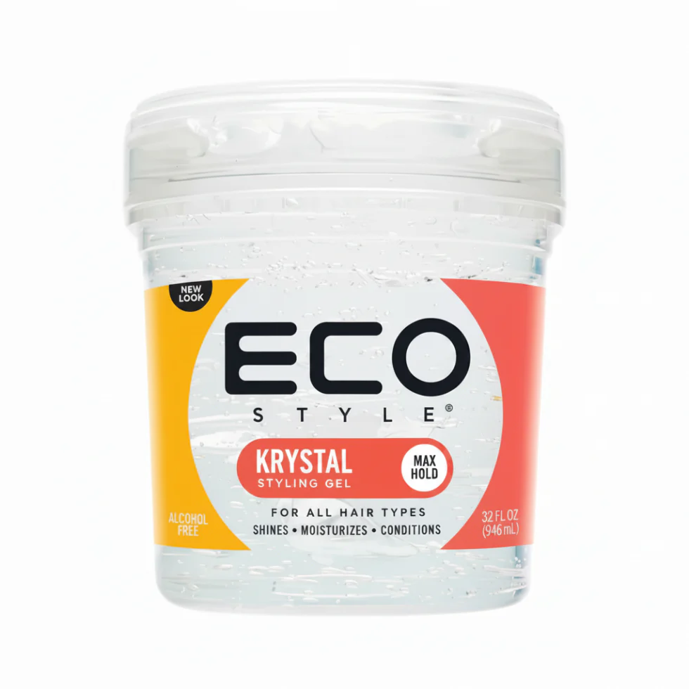 Eco Styler Krystal Styling Gel 946ml | Max Hold, Shine & Frizz Control