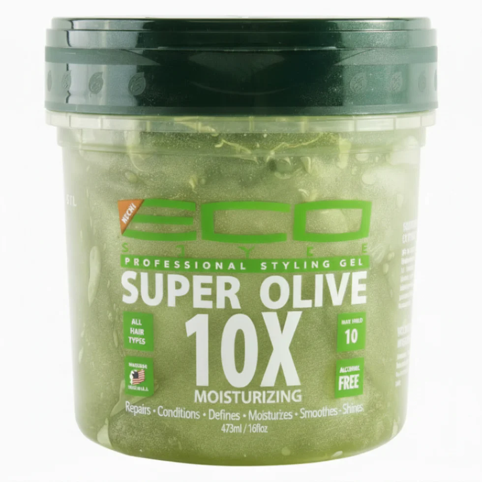 Eco Super Olive 10X Styling Gel 946ml | Moisturize, Define & Shine Hair