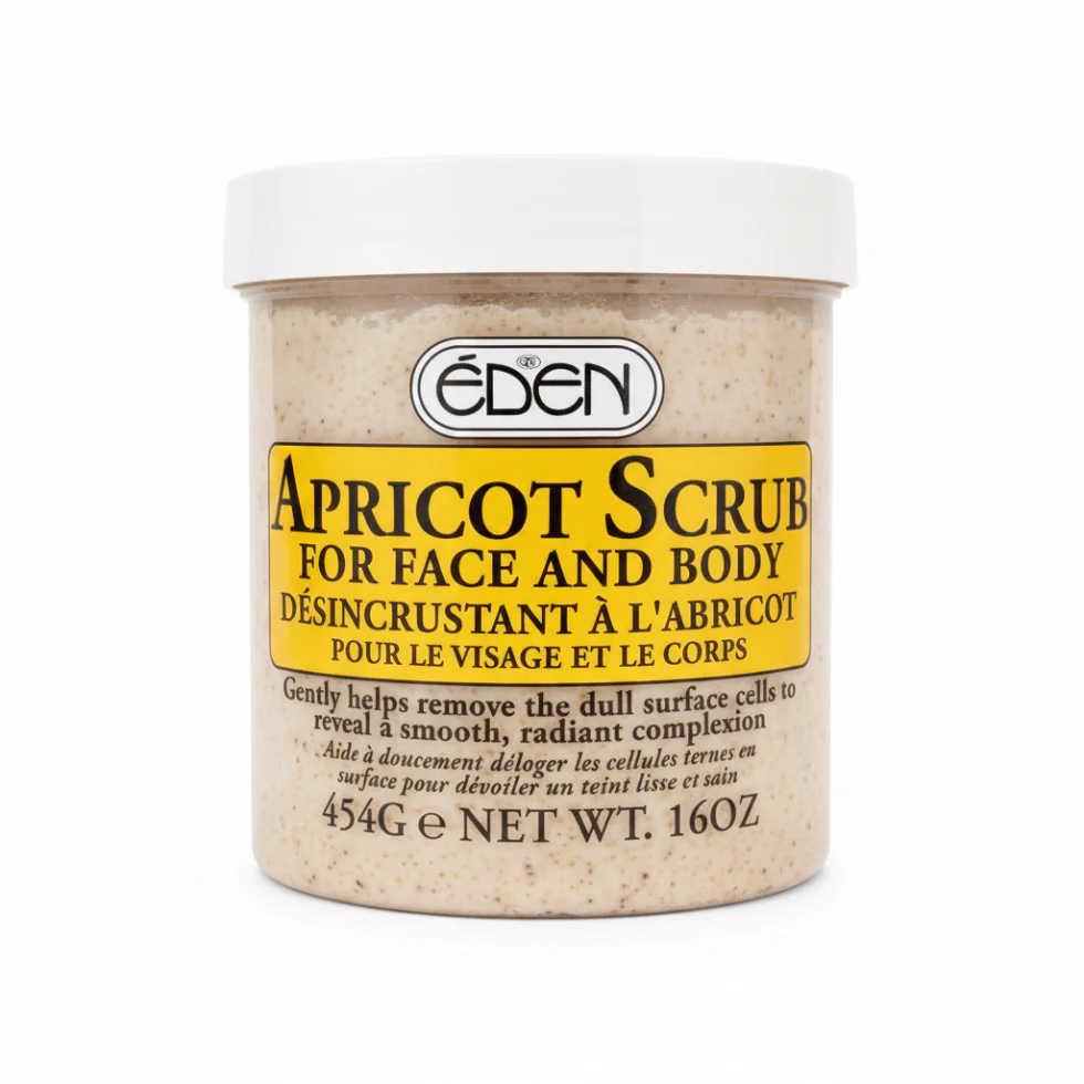 Eden Apricot Face & Body Scrub 16oz | Exfoliating Brightening & Smooth Skin Care
