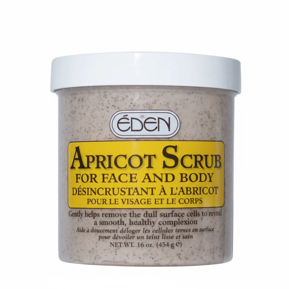 Eden Apricot Scrub 16oz | Deep Cleansing Face & Body Exfoliating Scrub
