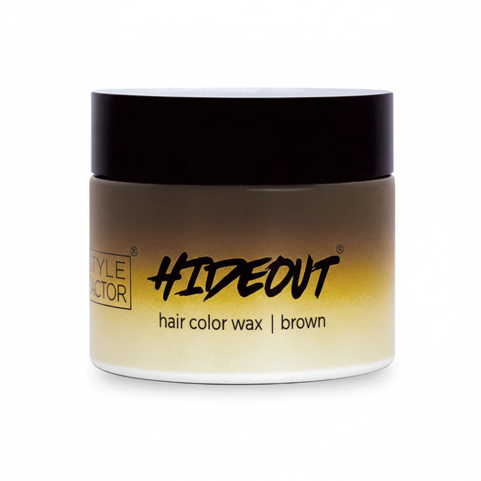 Edge Booster Hideout Brown Hair Color Wax 1.7oz | Temporary Styling Wax