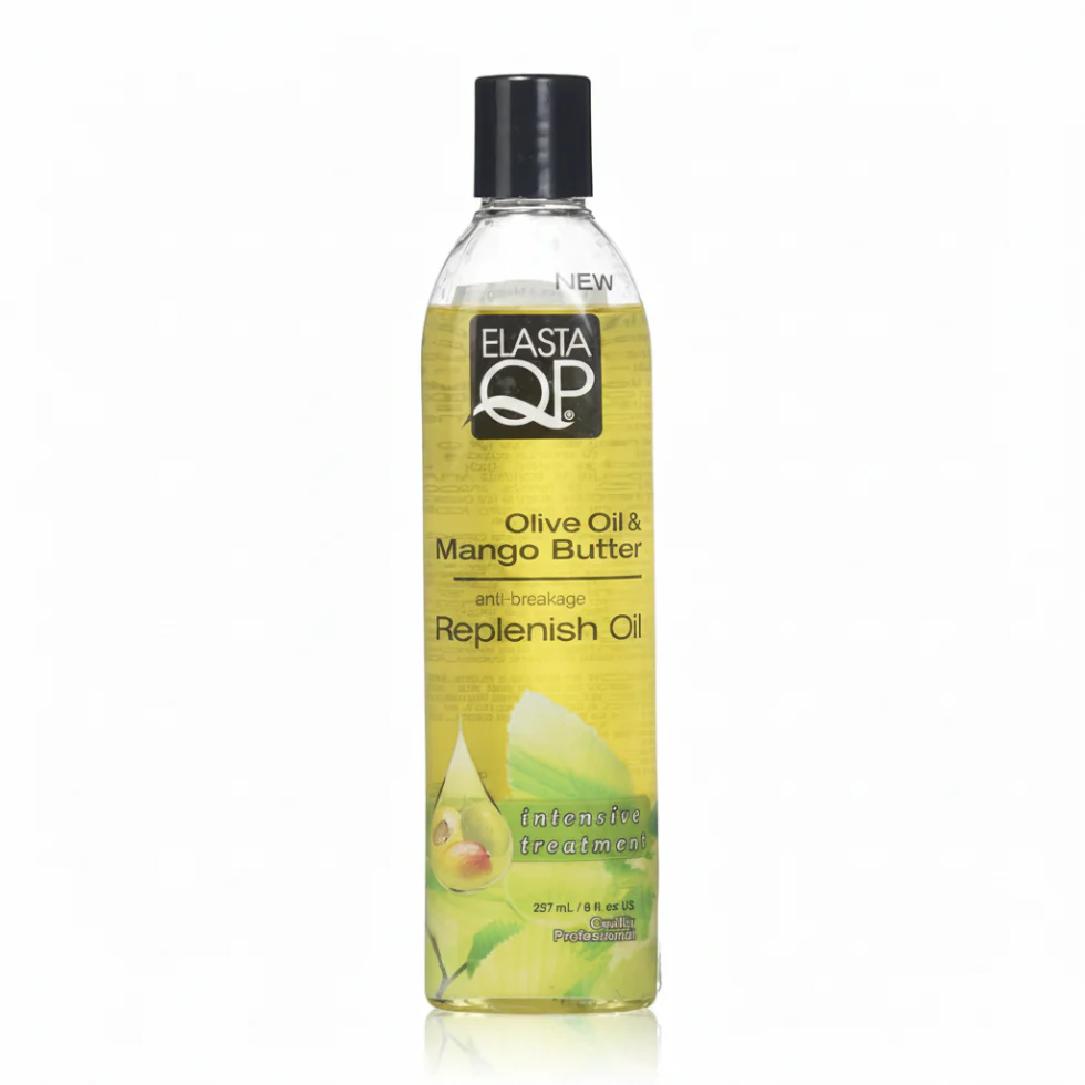 Elasta QP Olive Oil & Mango Butter Replenish Oil 237ml | Hydrate & Strengthen Hair
