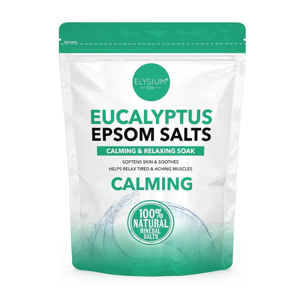 Elysium Spa Natural Eucalyptus Epsom Salts 450g | Relax, Soothe & Detox Bath