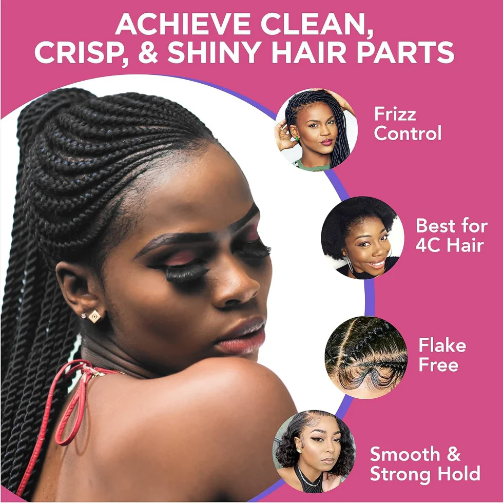 ESHA Slick N Slay 2-in-1 Peach Biotin Gel 500ml | Ultra Extreme Hold Styling Gel - Image 2
