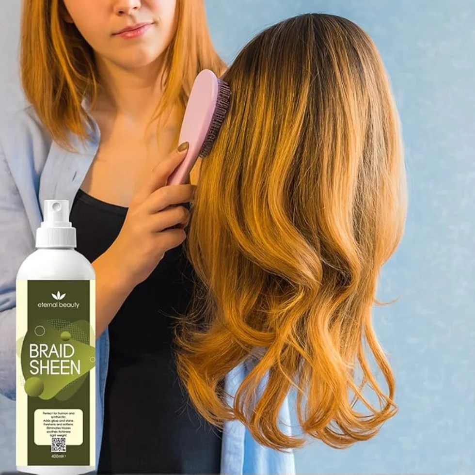 Eternal Beauty Braid Sheen Spray 400ml | Shine Frizz Control & Scalp Care - Image 2