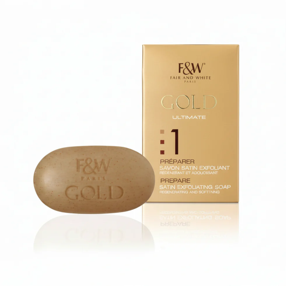 F&W Gold Satin Soap 200g | Exfoliating Smooth Radiant Skin Care Bar