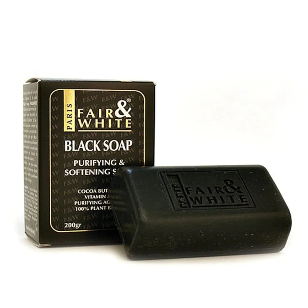 Fair & White Black Soap 200g | Purifying Softening Cleansing Bar Care