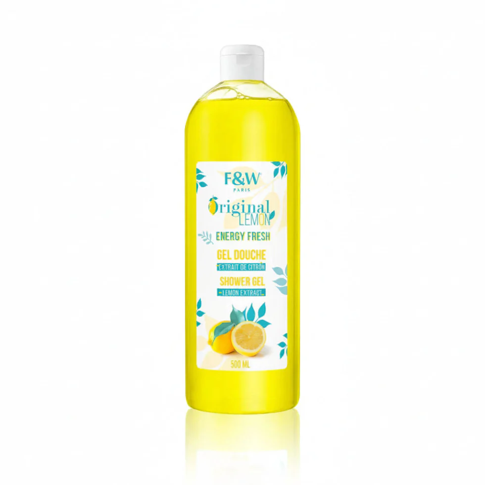 Fair & White Lemon Energy Shower Gel 1000ml | Refreshing Body Cleanse