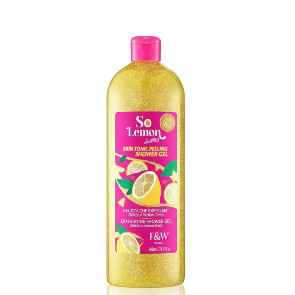 Fair & White Lemon Peeling Shower Gel 940ml | Brightening Body Wash