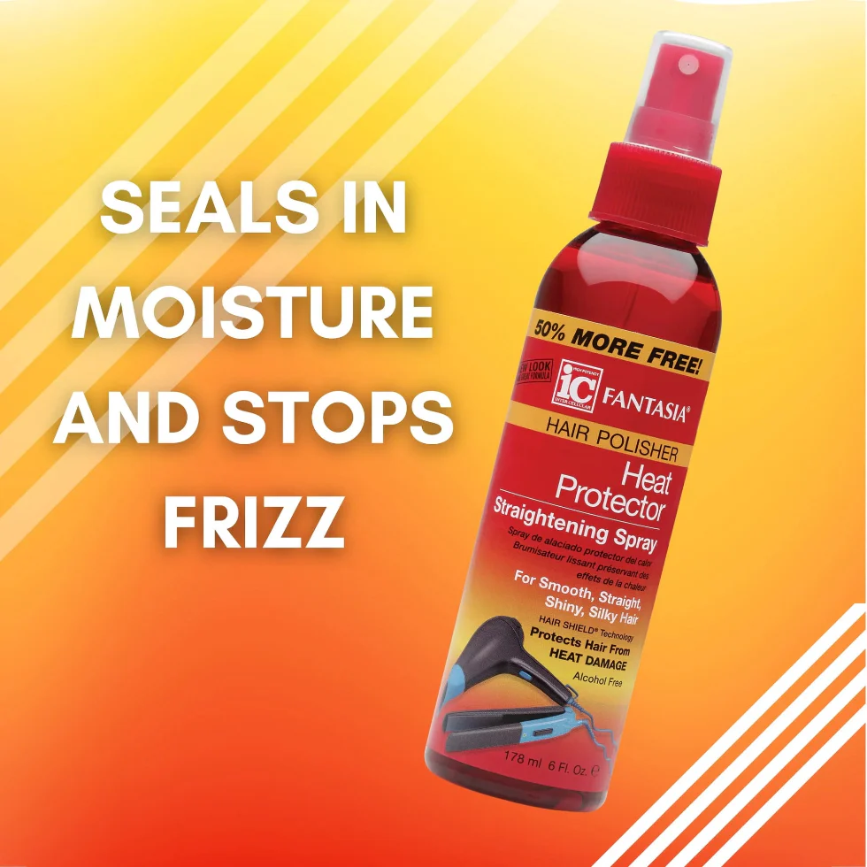 Fantasia IC Heat Protector Straightening Spray 178ml | Smooth Heat Defense Hair - Image 3