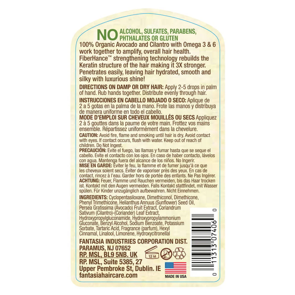 Fantasia IC Avocado Cilantro Serum 118ml | Strength & Shine - Image 3