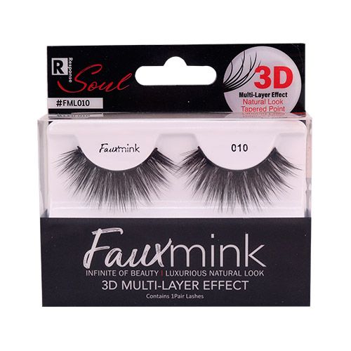 Faux Mink Eyelashes Natural Look Tapered Point 3D Multi Layer Effect - Image 10