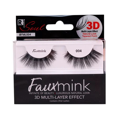 Faux Mink Eyelashes Natural Look Tapered Point 3D Multi Layer Effect - Image 4