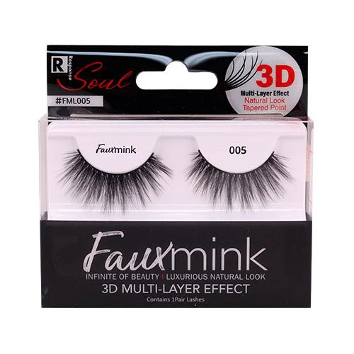 Faux Mink Eyelashes Natural Look Tapered Point 3D Multi Layer Effect - Image 5
